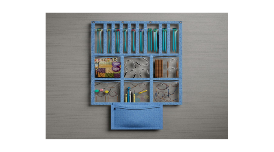 Portable Hanging Knitting Needle and Accessory Holder